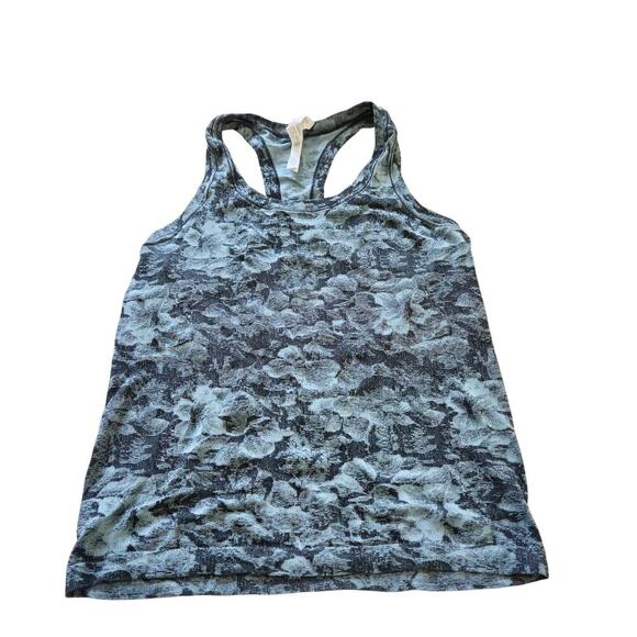 Athleta Womens Momentum Floral Tank Top Racerback Stretch Size Large Athletic - Picture 3 of 6